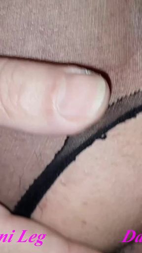 Dani Leg Huge Cum on Mirror in Body Stockings