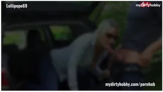 German babe loves outdoor sex with big tits and natural curves