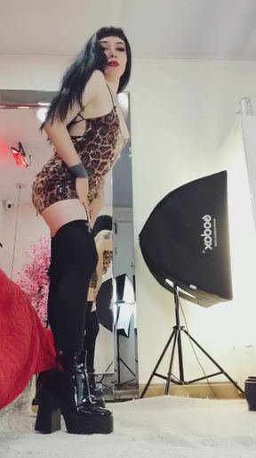 Wet dress, doggy style fuck