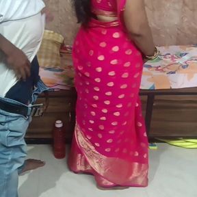 Indian Pink Sadi Wali Bhabhi Fuck Her Boyfriend with Cheating