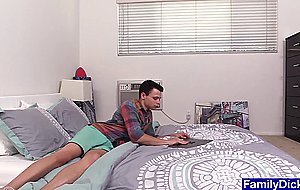 Stepdaddy gives a change to stepson to fuck his hole