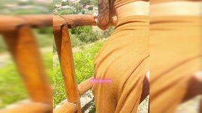 Outdoor loud screaming squirt and intense doggystyle anal creampie