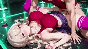 ai · platinum blonde in soaked red top gets taken until she trembles and cumse