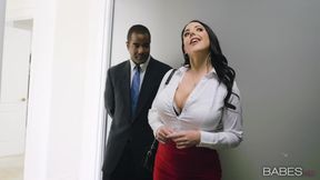 Lewd pornstar Angela White interracial hardcore xxx video