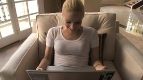 Bubble bath with pretty blonde