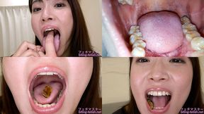 Hinata Tachibana - Showing inside cute girl's mouth, chewing gummy candys, sucking fingers, licking and sucking human doll, and chewing dried sardines - MOV 1080p