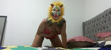 A Beautiful Tigress Does an Erotic Dance with Masturbation for Her Fans You Can't Miss It..