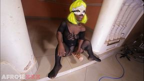 Horny ebony midget solo-6-