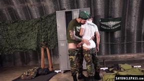 ”Felix Harris savors Sergeant Joris Leonard prick as punishment”