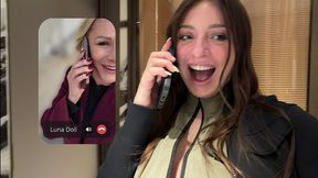 threesome with victoria nova and gaby on valentine s day - luna doll