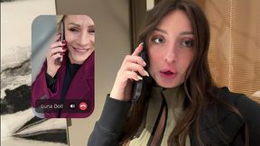 threesome with victoria nova and gaby on valentine s day - luna doll