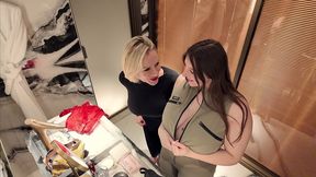 threesome with victoria nova and gaby on valentine s day - luna doll