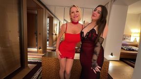 threesome with victoria nova and gaby on valentine s day - luna doll