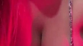 Sexy Katty Roldan with big beautiful boobs enjoys spreading her legs wide and masturbating with a vibrator