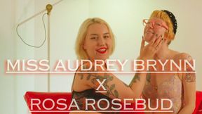 Lesbian Throat Fuck, Drool & Spit Slut with Dildo & Fingers