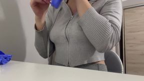 I examine the dick in medical gloves 2