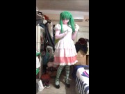 Kigurumi sakura dress kawaii masturbating