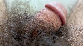 For the fur covered aficionados - close up views of my little spear in a woods of wool plus j/o and fleshlight sex