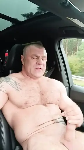 I&#039;m Driving Naked in a Car on the Highway and I&#039;m Jerking off Until I Cum