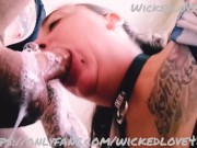 Close up sloppy dick sucking
