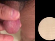【4K オススメ】超どアップ！尿道から出るおしっこと亀頭についた雫・・・これは見ごたえある！？