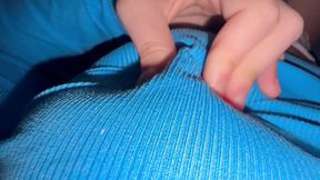 Latina teen in diaper has big orgasm while touching her perfect body