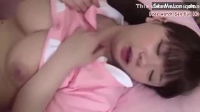 Naughty Nurse from Japan Flashes Her Furry Muff