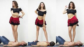 Fashion poses by Tina (barefoot trampling) #2 | wmv