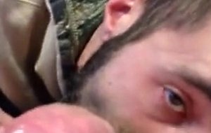 Friend blows me and I cum in his mouth