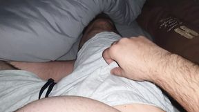 Horny Step Mom asslep naked with hand on step son dick