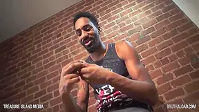 Lovely Slim Chocolate Guy Shoots His Load