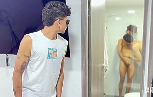 HE WANTS ME TO FUCK HIM TOO! He stares at me while they penetrate him