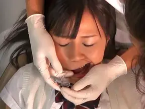 Juicy Japanese AV model is screwed by a horny dentist