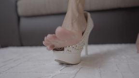 Jasmine, Self Feet solo and pussy fingering