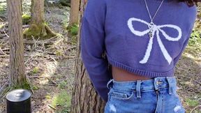 cruising for girlcock in the woods pov