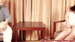 Amateur jap tgirl with nice tits assfucked