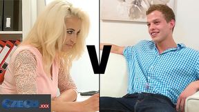 CzechXXX - The Blonde Casting Agent Needs to See this Cocky Guy Perform