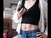 Deepthroating Tyson until I drool then anal :P