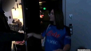 An Italian Fan From Napoli Cheats On Her Boyfriend And Agrees To Get Her Ass Pounded To Apologize !!!