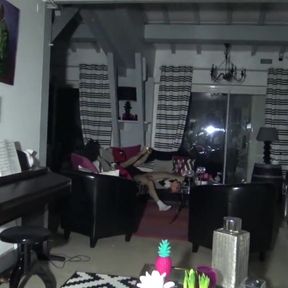 Straight hole crampied by his friend dressed in deadpool