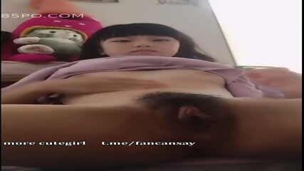 cute teen college girl masturbating happily