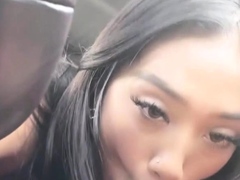 Asian Beauty Sucks BBC in His Car