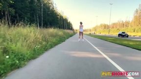 'Sick European Whore Gets Railed Anally After Teasing in Shorts'