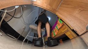 8K VR360 MARTINA Office Black Thick Sandals Humiliation Style teach you