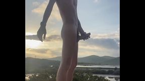 Branquelo Pauzudo brasileiro gozando em ibiza