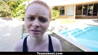 Cute Redhead with Juicy Ass Fucks by Pool
