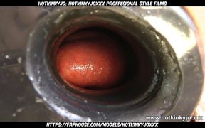 Kinky Jo's Belly Bulge: Deep Dildo Fucking in Abandoned Factory