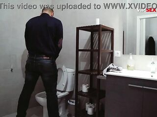 Gay Rough Doggy Anal... This man Pulls His Pants Down and Gets Bent Over the Sink for a Hard Screwing