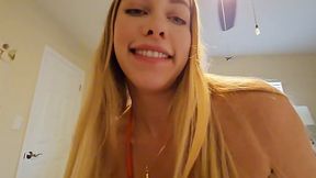 Sexy blonde baeb Khloe Kapri gets fucked POV after blowjob