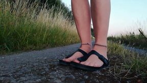 Nylonjunge in Light Pantyhose and Birkenstocks